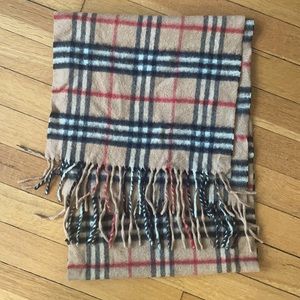 Fringed Burberry Scarf